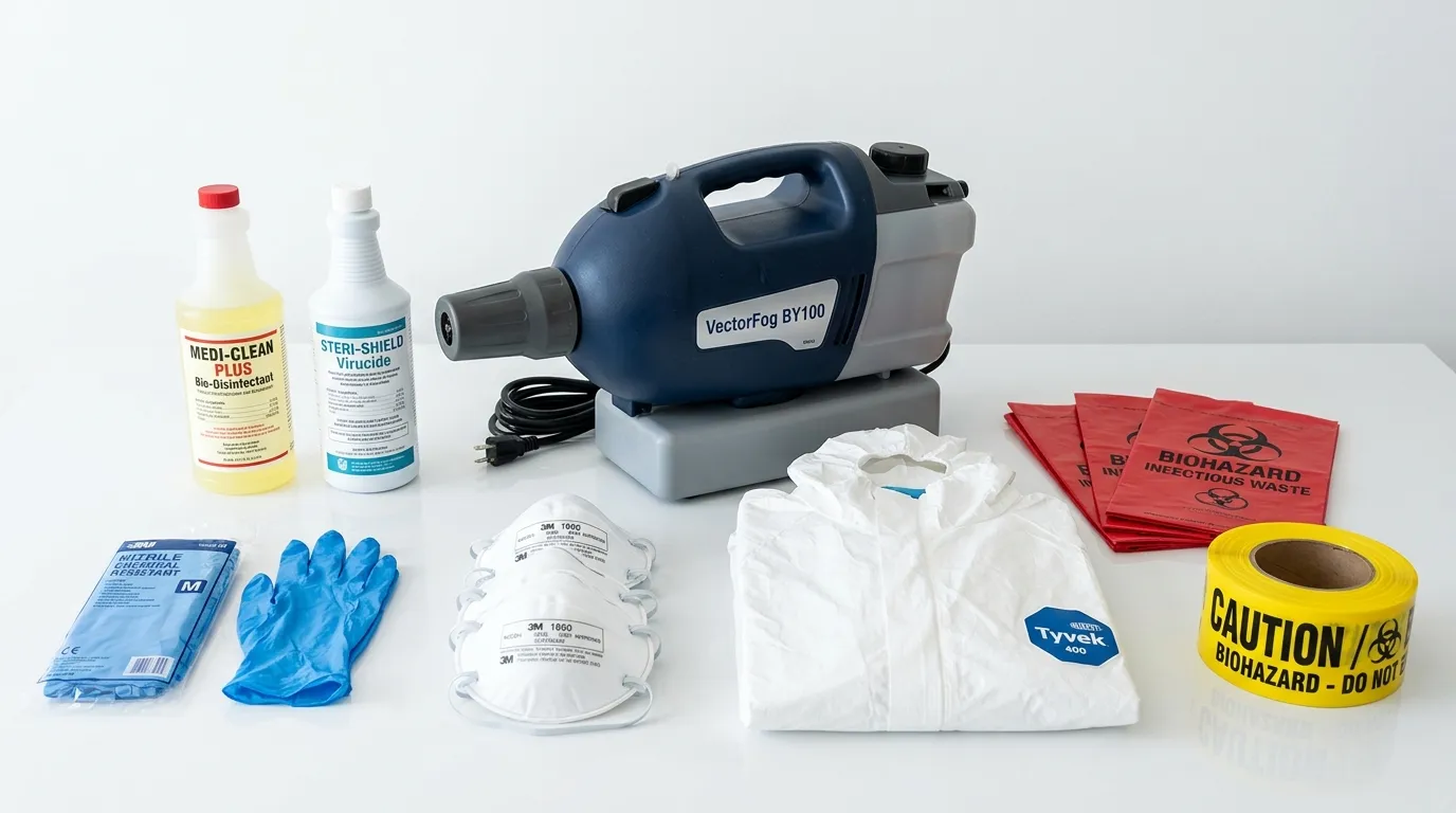 Professional biohazard remediation crew working in Robbinsdale