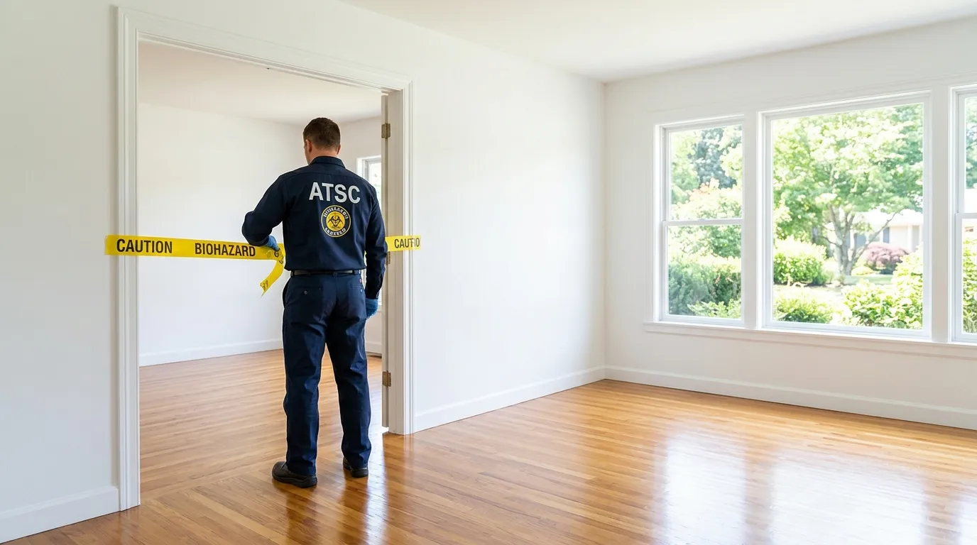 Certified biohazard cleanup crew performing Crime Scene Cleanup in Robbinsdale